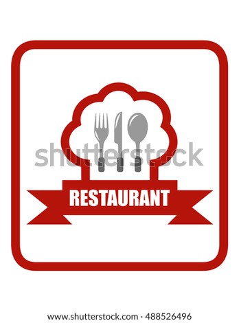 red restaurant icon. cooking concept icon for restaurant menu