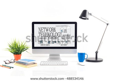 COMPUTER COMMUNICATION DATA AND NETWORK TECHNOLOGY CONCEPT