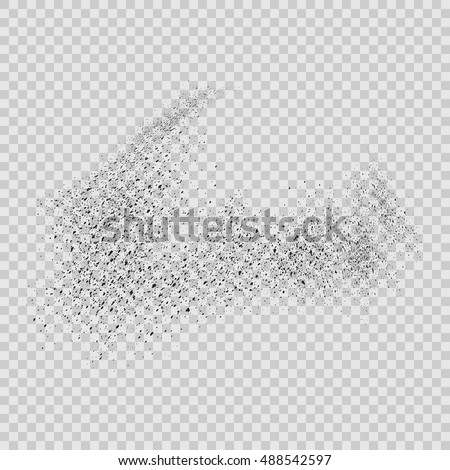 Abstract movement of grain or dust particles. Vector format.