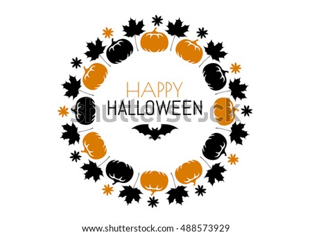 Halloween greeting/poster/banner/invitation/card/brochure. Vector template.