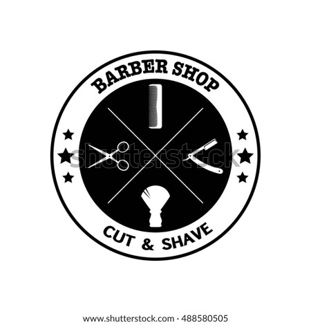 Barber shop vintage emblem