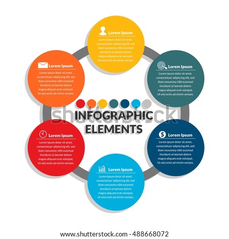 Info graphic element, business chart, Presentation element