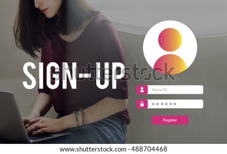 Sign Up User Password Privacy Concept