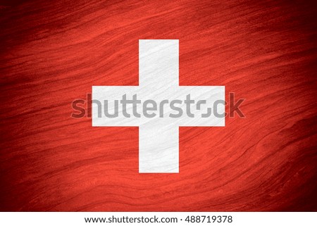 flag of Switzerland or Swiss banner on abstract background