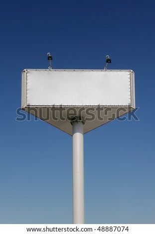 Blank, huge and tall billboard with plenty of space for text. Clipping path added for easy editing.