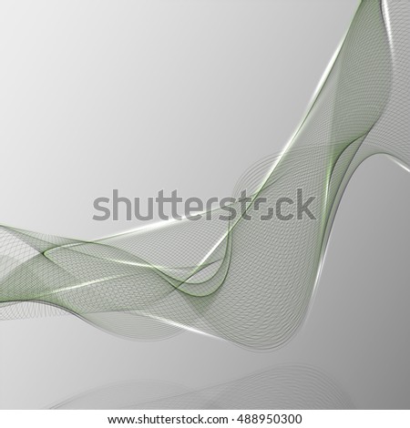 Colorful abstraction background Abstract wave green