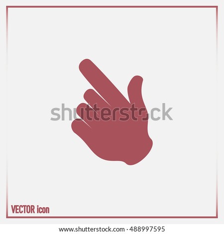 Vector icon click. hand icon pointer