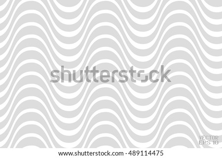 Abstract Structural Curved Pattern. Grey Lines and White Waves. Poster for Print. Vector Illustration