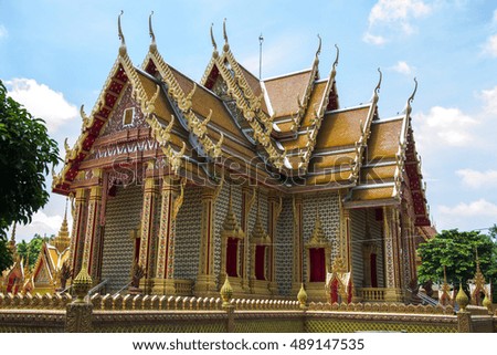Wat Phrom Rangsri landmarks temple in lopburi ,thailand