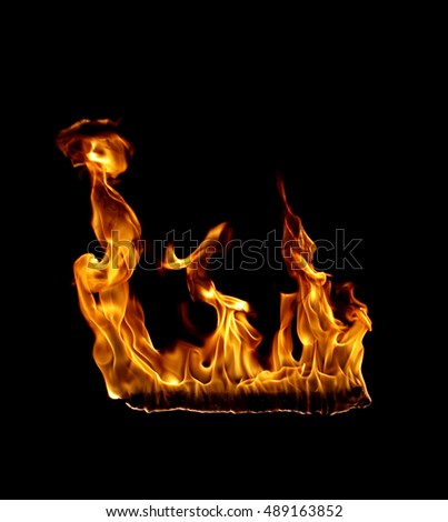 Fire strip isolated in black
