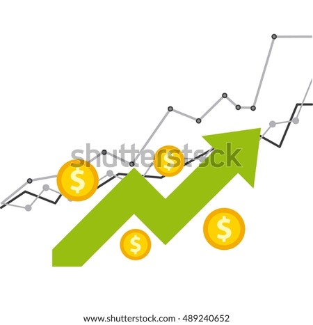growth funds economy concept vector illustration design