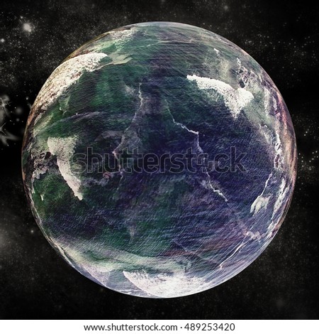 Composite image of globe against white background