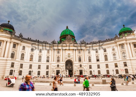 Hofburg Palace, Michaelerplatz,in Vienna. Austria. Travel photo of a building in Vieanns.