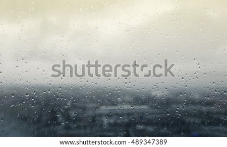 Rainy day toned background image with copy space