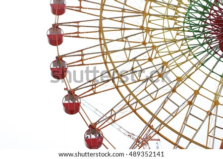 the Ferris Wheel in Kobe, Japan filtered vintage