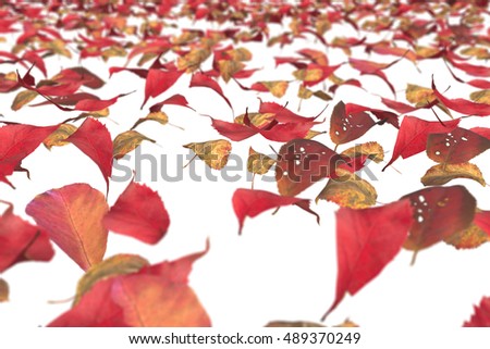 Autumn Leafs 3D Background