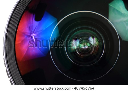 lens of photo camera (objective) as nice background
