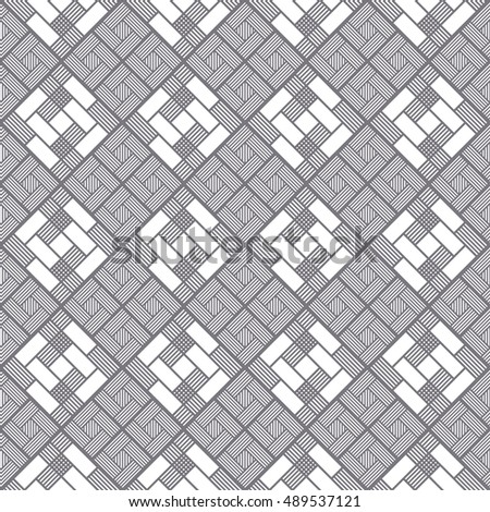 Seamless tiled geometric pattern of intersected squares. Parquet. Oriental culture inspired repeating geometric background. Grid. Vector illustration.