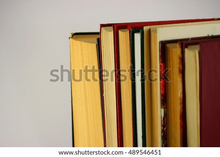 A stack of old books