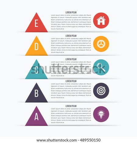 Vector illustration infographics five options