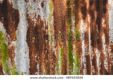 "Zinc" old metal wall background. Rusty metal.