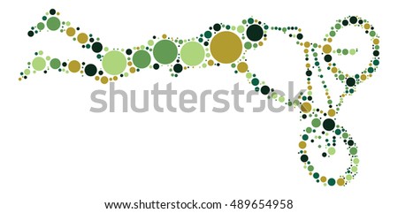 Bicycle Extreme shape vector design by color point
