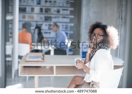 Young woman at desk