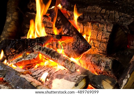 Ember burning wood smoldering wood smoldering log