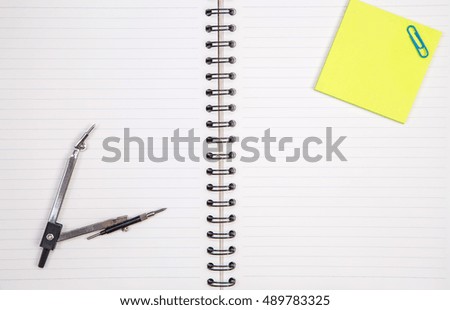 concept and office supplies on white