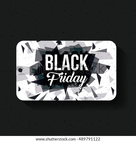Black Friday icon. ecommerce sale decoration and advertising theme. Black and white design. Vector illustration