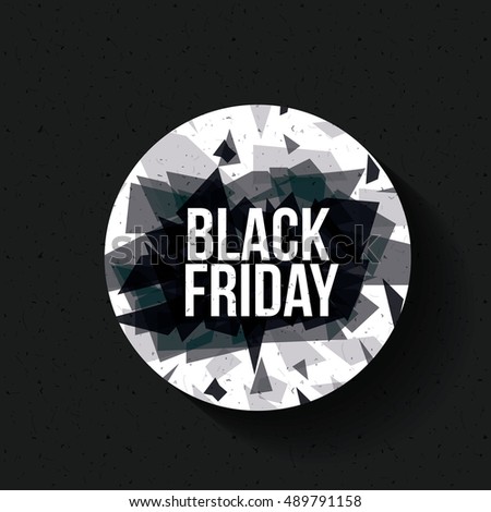 Black Friday icon. ecommerce sale decoration and advertising theme. Black and white design. Vector illustration