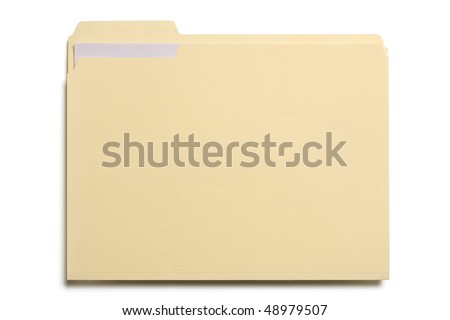 Manila folder with some documents in it. Royalty-Free Stock Photo #48979507