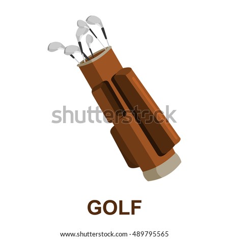 Golf icon cartoon. Single sport icon from the big fitness, healthy, workout set.