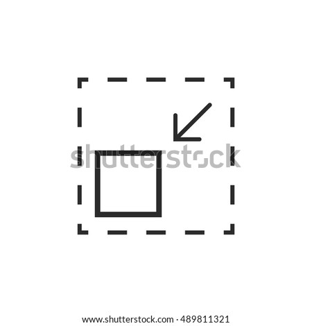 Compact size icon, vector illustration.