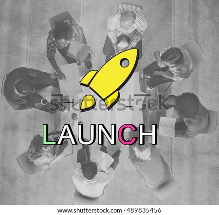 Innovation Launch Successful New Start Graphic Concept