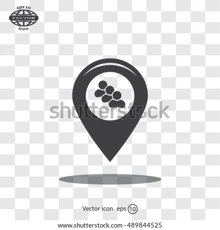 map pointer with man icon. vector illustration.