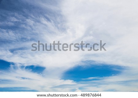 Blue sky and white clouds background
