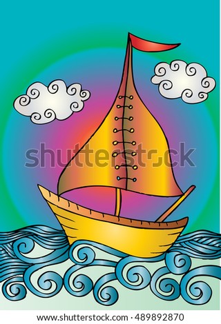  sketch of a sailboat