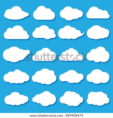 Clouds vector set - Illustration