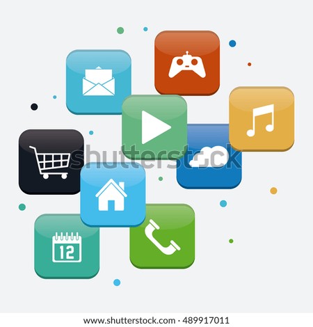 Apps and frames icon set