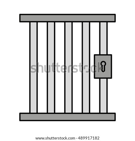 jail gate door icon vector illustration design
