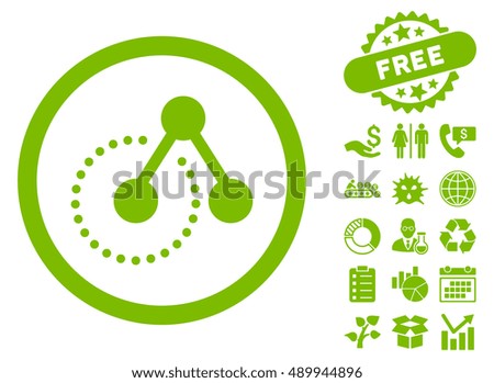 Structure Analysis pictograph with free bonus images. Vector illustration style is flat iconic symbols, eco green color, white background.