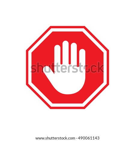 Stop Icon Royalty-Free Stock Photo #490061143