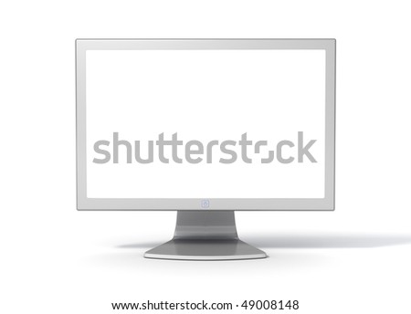 Desktop Computer Monitor -  Front (with clipping Path around screen and object)