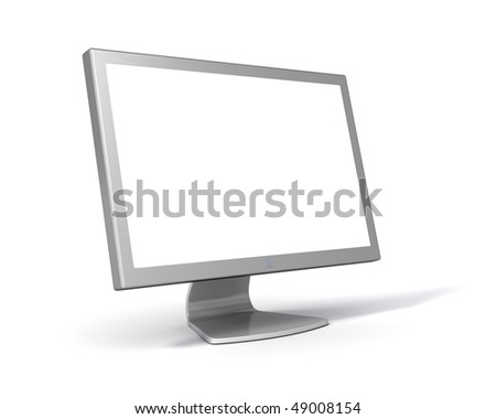 LCD Computer Monitor (with clipping Path around screen and object)