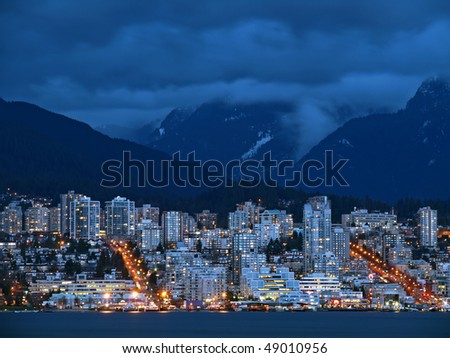 Night Scene of North Vancouver
