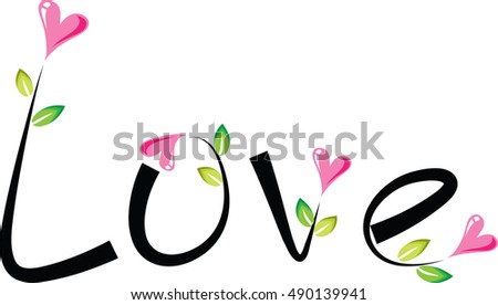 love with heart shape sign