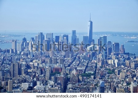 Iconic Manhattan skyline