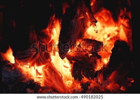 Hot Charcoal flame