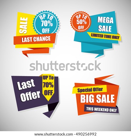 Sale banners Mega Sale Big Sale Last offer Last Chance